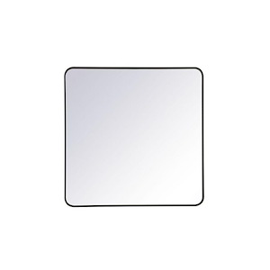 Evermore - Soft Corner Rectangular Mirror In Modern Style-36 Inches Tall and 1 Inches Wide