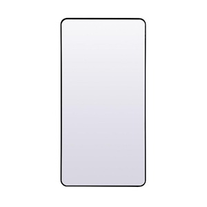 Evermore - Soft Corner Metal Rectangular Full Length Mirror In Modern Style-60 Inches Tall and 30 Inches Wide - 1292458