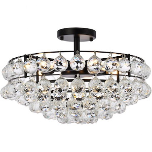 Savannah - 5 Light Flush Mount In Contemporary Style-11 Inches Tall and 18 Inches Wide
