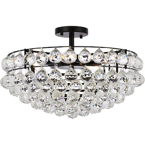 Savannah - 5 Light Flush Mount In Contemporary Style-12 Inches Tall and 20 Inches Wide - 1302573