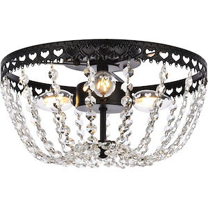 Kylie - 3 Light Flush Mount In Contemporary Style-8.5 Inches Tall and 14 Inches Wide