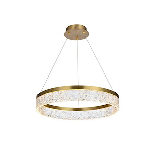 Linden - 25W 1 LED Chandelier-3 Inches Tall and 22 Inches Wide