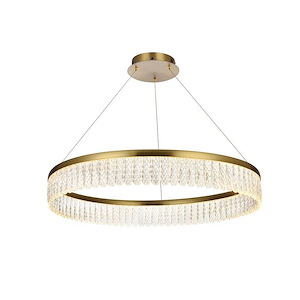 Rune - 36W 1 LED Chandelier-4.5 Inches Tall and 32 Inches Wide