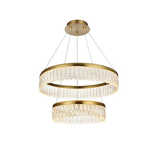 Rune - 72W 2 LED Chandelier-4.5 Inches Tall and 24 Inches Wide