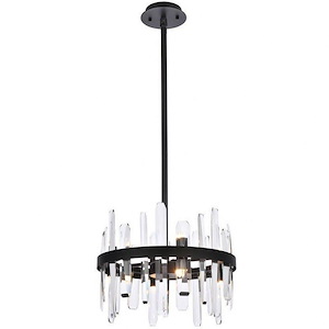 Serena - 8 Light Round Pendant In Modern Style-12 Inches Tall and 16 Inches Wide