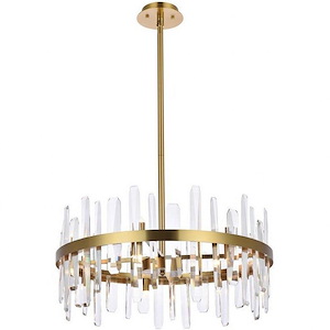 Serena - 14 Light Round Pendant In Modern Style-12 Inches Tall and 25 Inches Wide