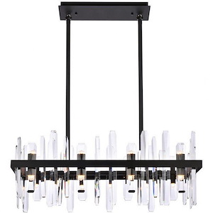 Serena - 16 Light Rectangular Chandelier In Modern Style-12 Inches Tall and 12 Inches Wide
