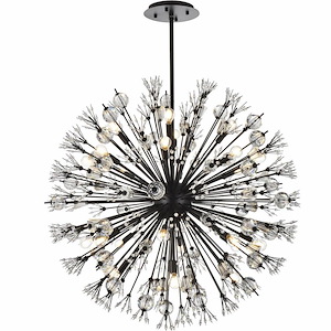 Vera - 24 Light Round Pendant In Modern Style-38 Inches Tall and 38 Inches Wide