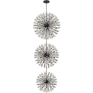 Vera - 100 Light 3-Tier Chandelier In Modern Style-183 Inches Tall and 25.5 Inches Wide