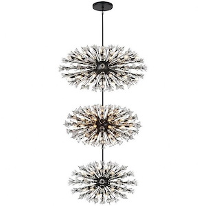 Vera - 90 Light 3-Tier Chandelier In Modern Style-206 Inches Tall and 50 Inches Wide - 1302403