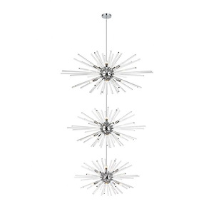 Sienna - 30 Light 3-Tier Chandelier In Modern Style-142 Inches Tall and 46 Inches Wide - 1302398