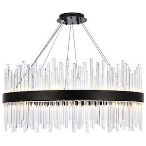 Dallas - 18 Light Round Chandelier In Modern Style-14 Inches Tall and 32 Inches Wide