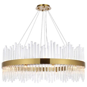 Dallas - 20 Light Round Chandelier In Modern Style-14 Inches Tall and 36 Inches Wide