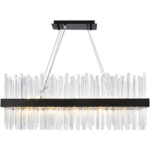 Dallas - 20 Light Rectangular Chandelier In Modern Style-13.5 Inches Tall and 12 Inches Wide - 1302423