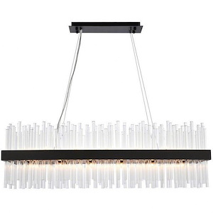 Dallas - 24 Light Rectangular Chandelier In Modern Style-13.5 Inches Tall and 12 Inches Wide - 1302395