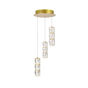 Polaris - 27W 3 LED Pendant In Contemporary Style-9.2 Inches Tall and 12 Inches Wide