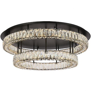 Monroe - 76W 2 LED Flush Mount In Modern Style-10 Inches Tall and 33 Inches Wide - 1302476