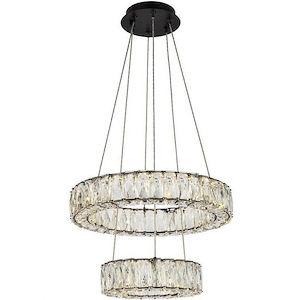 Monroe - 36W 2 LED Pendant In Modern Style-12 Inches Tall and 18 Inches Wide