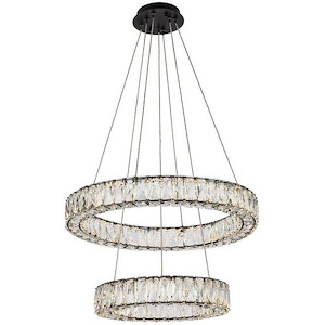 Monroe - 2 LED Pendant In Modern Style-12 Inches Tall and 24 Inches Wide - 1302477