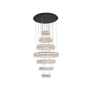 Monroe - 7 LED Chandelier In Modern Style-38 Inches Tall and 34 Inches Wide