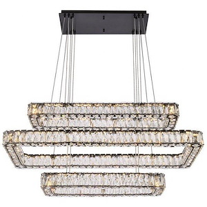 Monroe - 3 LED Rectangular Pendant In Modern Style-21 Inches Tall and 18 Inches Wide - 1302447
