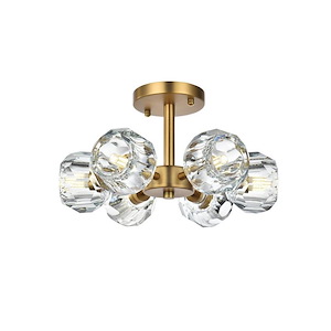 Eren - 6 Light Flush Mount-7 Inches Tall and 14 Inches Wide