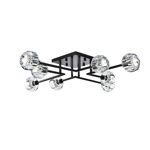 Eren - 8 Light Flush Mount-5.5 Inches Tall and 31 Inches Wide