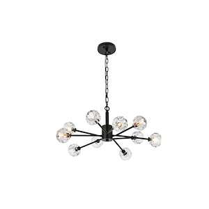 Graham - 10 Light Pendant In Modern Style-12 Inches Tall and 30 Inches Wide - 1287779