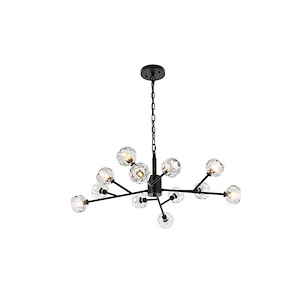 Graham - 12 Light Pendant In Modern Style-13 Inches Tall and 35 Inches Wide