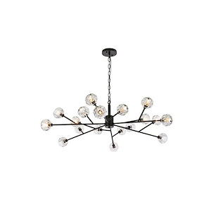 Graham - 18 Light Pendant In Modern Style-13 Inches Tall and 48 Inches Wide