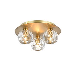 Graham - 3 Light Flush Mount In Modern Style-4 Inches Tall and 12 Inches Wide - 1287864