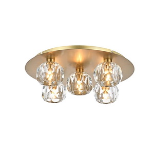 Graham - 5 Light Flush Mount In Modern Style-4 Inches Tall and 16 Inches Wide