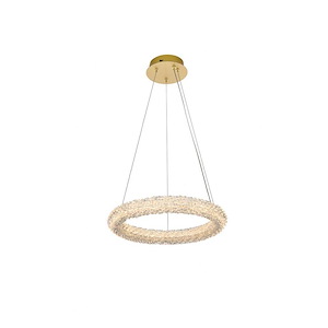 Bowen - 20W 1 LED Chandelier-2.5 Inches Tall and 18 Inches Wide - 1337816