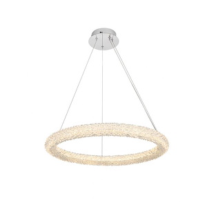 Bowen - 28W 1 LED Chandelier-2.5 Inches Tall and 26 Inches Wide