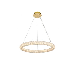 Bowen - 40W 1 LED Chandelier-2.5 Inches Tall and 26 Inches Wide