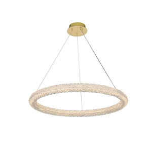 Bowen - 28W 1 LED Chandelier-2.5 Inches Tall and 32 Inches Wide - 1337822