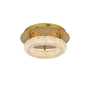 Bowen - 36W 1 LED Flush Mount-5.5 Inches Tall and 14 Inches Wide