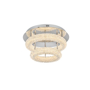 Bowen - 112W 2 LED Flush Mount-10 Inches Tall and 18 Inches Wide