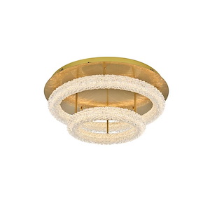 Bowen - 96W 2 LED Flush Mount-10 Inches Tall and 26 Inches Wide