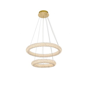 Bowen - 112W 2 LED Chandelier-12 Inches Tall and 24 Inches Wide