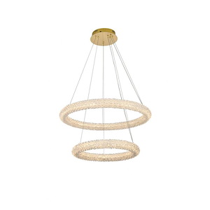 Bowen - 192W 2 LED Chandelier-12 Inches Tall and 28 Inches Wide - 1337843