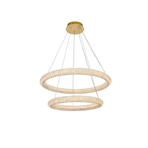 Bowen - 216W 2 LED Chandelier-12 Inches Tall and 32 Inches Wide