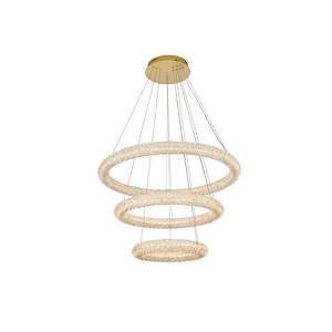 Bowen - 21W 3 LED Chandelier-21 Inches Tall and 32 Inches Wide