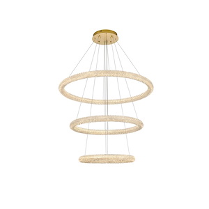 Bowen - 140W 3 LED Chandelier-21 Inch Tall and 42 Inch Wide - 1366256