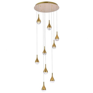 Amherst - 45W 9 LED Chandelier In Modern Style-9 Inches Tall and 24 Inches Wide