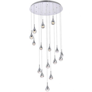Amherst - 80W 16 LED Chandelier In Modern Style-9 Inches Tall and 36 Inches Wide - 1302338