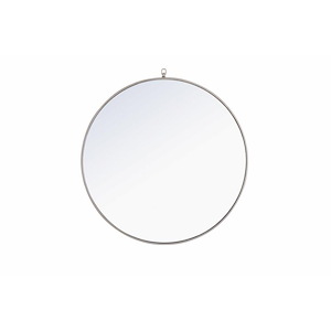 Eternity - 36 Inch Metal Frame Round Mirror With Decorative Hook - 877336