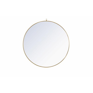 Eternity - 48 Inch Metal Frame Round Mirror With Decorative Hook - 877503