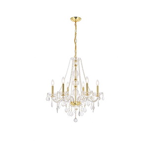 Verona - 6 Light Chandelier-28 Inches Tall and 24 Inches Wide
