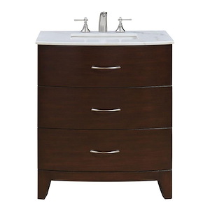 Bauhaus - 30 Inch 2 Drawer Rectangle Single Bathroom Vanity Sink Set